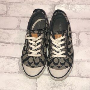 Coach Lace Up Shoes Size 9 Black/White